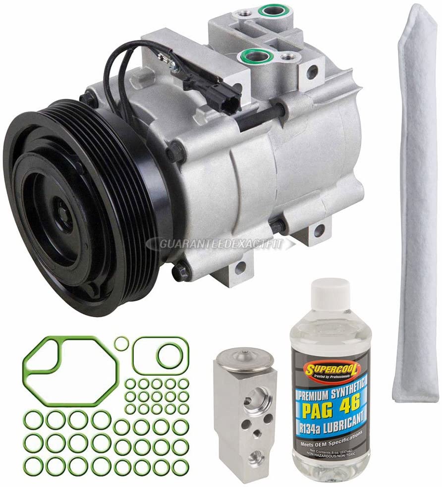 AC Compressor & A/C Kit For Hyundai Santa Fe 3.5L V6 2003 2004 2005 2006 - BuyAutoParts 60-81135RK New
