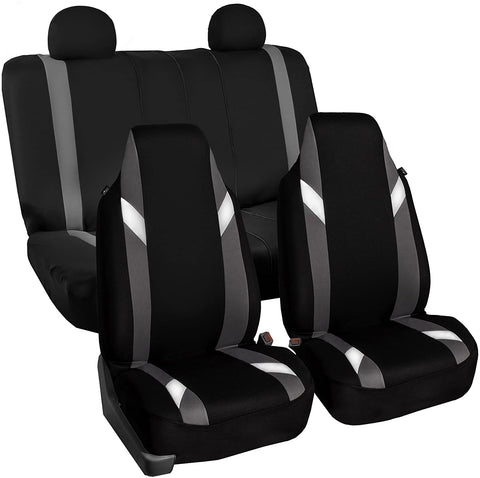 FH Group FB133114 Supreme Modernistic Seat Covers (Purple) Full Set - Universal Fit for Cars, Trucks & SUVs