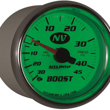 Auto Meter 7308 NV 2-1/16" 30 in. Hg/45 PSI Mechanical Vacuum/Boost Gauge