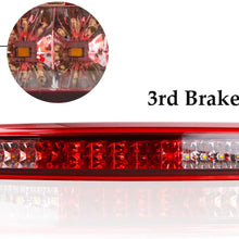 For 99-06 Chevrolet Silverado/GMC Sierra 1500-3500, 2007 Chevrolet Silverado/GMC Sierra 1500-3500&HD Classic, 01-06 Chevrolet Silverado/GMC Sierra 1500-3500HD Rear Roof Center LED Third Brake Lights