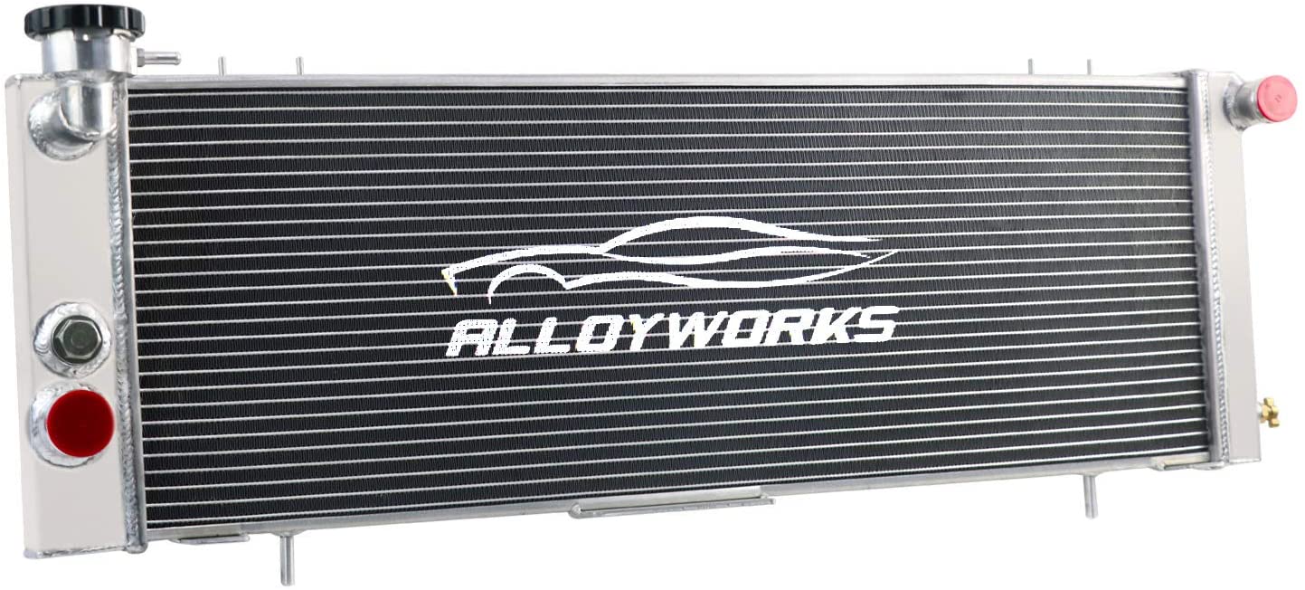 ALLOYWORKS 26mm Core All Aluminum Radiator for 1991-2001 Jeep Cherokee XJ/Comanche 4Cyl 6Cyl MT