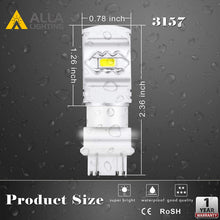 Alla Lighting 3800lm T25 3156 3157 White LED Bulbs Xtreme Super Bright 3056 3057 3457 3157 LED Bulb ETI 56-SMD 6000K Xenon LED 3157 Bulb for Turn Signal Back-Up Reverse DRL Brake Stop Tail Light (2pc)