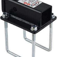 TOPTOW RV Bumper 2 inch Hitch Receiver Adapter 63800 for 4 inch X 4 inch and 4.5 inch X 4.5 inch Bumpers, Fits for Bike Racks, Cargo Carriers Camper-on