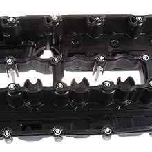 MYSMOT 264-936 Engine Valve Cover With Gasket Compatible with BMW 135i 335i 535i 740i 740Li M2 M235i M240i X6 Z4 L6 3.0L 11127565284