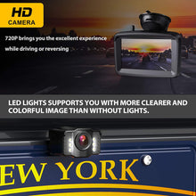 Wireless Backup Camera 5" Monitor, 720P HD License Plate Reverse Camera w/ Stable Signal for Rear View Car/Pickup/Semi Box Truck/Sedan/Rv/Van/Camper, Suitable Driving and Reversing, No Water-in