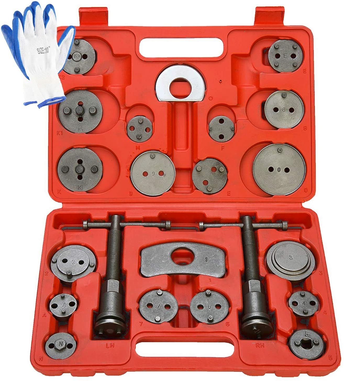 8MILELAKE Brake Caliper Wind Back Tool 24pc Professional Disc Brake Caliper Tool Set