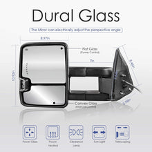 MOSTPLUS Power Heated Towing Mirrors Compatible for Chevy Silverado Suburban Tahoe GMC Serria Yukon 1999-2002 w/Sequential Turn light, Parking Lamp, Running Light (Set of 2) (Black)