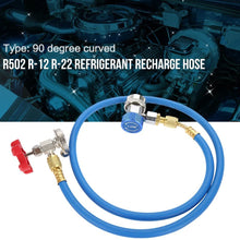 Refrigerant Recharge Hose, R134a Car Refrigerant Recharge Hose Gas Can Fitting Pipe Can Tap for R502 R-12 R-22