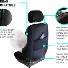 FH Group FB092102 Neoprene Ultra-Flex Diamond Patterned Seat Cover (Black) Front Set – Universal Fit for Cars Trucks & SUVs