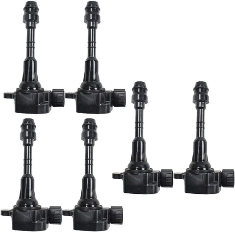 LOSTAR Set of 6 Ignition Coil Fits 2003-2008 Infiniti FX35 G35 M35 350Z UF401 C1439 22433AL615 5C1430