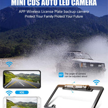 JCOLI License Plate Wireless WiFi Digital Car Backup Reverse Rear View Camera Waterproof 170 Degree Wide Angle for Cars,Trucks,SUVs,Pickups,Vans LK8 for iOS and Android Night Vision