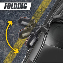 Pair Black Manual Telescoping LED Turn Signal Rear View Side Towing Mirrors Replacement for Ford Super Duty 08-16