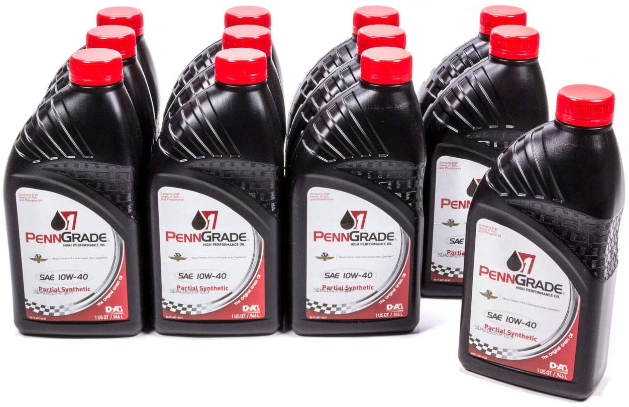 PennGrade Motor Oil 71446 10w40 Racing Oil Cs/12QtPartial Synthetic, 384. Fluid_Ounces