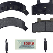 Bosch BE215H Blue Disc Brake Pad Set with Hardware for Select Buick, Cadillac, Chevrolet, Oldsmobile, and Pontiac Cars and Mini Vans - FRONT