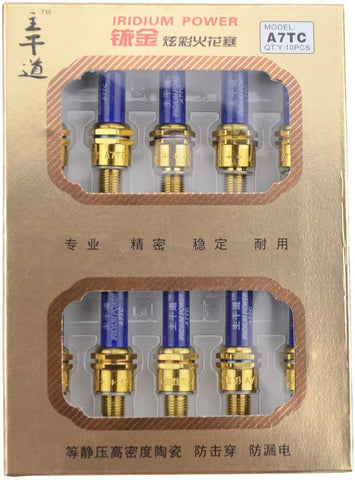 GOOFIT 10PCS IRIDIUM POWER A7TC Spark Plug For 50cc-150cc Scooter ATV Dirt Bike Go Kart Motorcycle 4 Wheeler Pit Bike Taotao Quad Moped