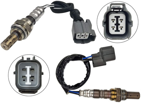 MAXFAVOR 2Pcs Air Fuel Ratio Oxygen Sensor Upper&Under Replacment for O2 Sensor 2002 2003 2004 Honda CR-V 2.4L 234-9005 234-4125 02 Sensor