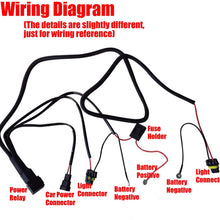 Modengzhe Universal Single Beam HID Relay Wiring Harness Kit for Cars, Compatible with Corolla VIOS Yaris TEANA Altima TIIDA FIT Qashqai