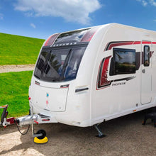 Zento Deals Trailer Tongue Jack Wheel Dock Durable Trailer Wheel Stopper, Highly Visible Yellow Jack Caster Chock Premium Quality