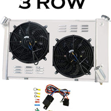 ALLOYWORKS 3 Row Aluminum Radiator+Shroud Fan+Relay Fit For 1969-1972 1970 1971 Chevy Corvette 5.7L V8