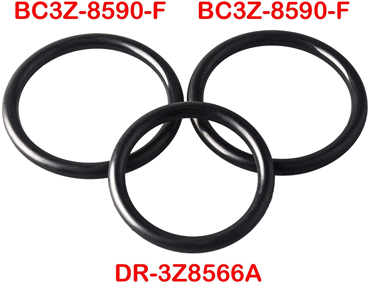 3mirrors Coolant Tee and Radiator Hose O-Ring Kits Seals Fits for Ford F-150 2011-18, Ford Mustang 2011-17, 926-168