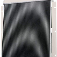 CoolingSky 52MM 3 Row Core Aluminum Radiator +Fan Shroud Combo for 1947-1954 Chevrolet Trucks Pickup Engine