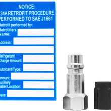 InterDynamics Certified AC Pro Car Air Conditioner Adapter Valve, Converts R12 to R134A Refrigerant, for 7/16 Inch Low Side Port, VA-1L
