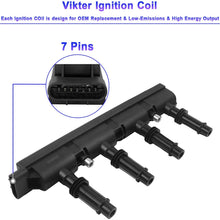 Vikter 55579072 Ignition Coil Pack Compatible with 2011-2020 GM Buick Encore Cadillac ELR Chevy Cruze Sonic Trax Volt 1.4L L4 DC 12V Replace# 25198623 D521C UF669 55577898