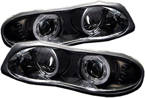 Spyder 5078261 Chevy Camaro 98-02 Projector Headlights - LED Halo - LED (Replaceable LEDs) - Black Smoke - High 9005 (Not Included) - Low H1 (Included)