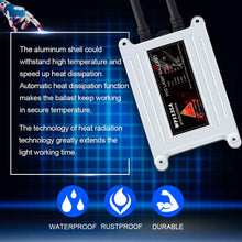 DZG HID Ballasts 55W Quick Start Xenon Headlight Ballast Replacement Slim Ballast Alternate Current AC Universal Fit, Pack of 2