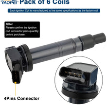 6Pack Ignition Coils Fits for Toyota 4Runner Toyota Tacoma IS F Scion xB Replaces UF495 90080-19015 C1426 5C1419-2.4L 2.7L 4.0L