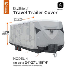 Classic Accessories Over Drive SkyShield Deluxe Travel Trailer Cover, Fits 27' - 30' Trailers - Water Repellent RV Cover (80-387-101801-EX)