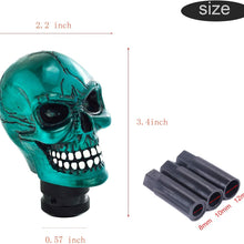 Bashineng Skull Gear Shifter Handle, Devil Head Shape Auto Car Stick Shift Knob Fit Most Manual Transmissions (Gold)