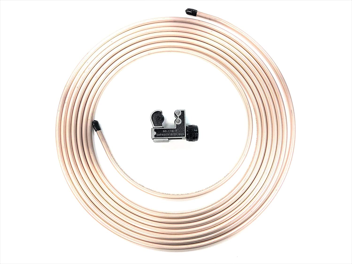 25 feet of Copper Nickel 1/4 Inch Brake or Fuel Line Tubing w/Tube cutter