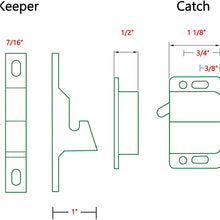 Camp'N - 4 Pack - Push Catch - Latch - Grabber - Holder for RV Cabinet Doors with Mounting Hardware - 5 lbs Pull Force - Perfect for RV, Trailer, Camper, Motor Home, Cargo Trailer - OEM Replacement