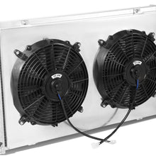 DNA Motoring RA+FS-CHEVYT73-3 3-Row Aluminum Radiator with Fan Shroud