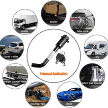 CZC AUTO Trailer Hitch Receiver Lock, Dogbone Style Hitch Pin Lock, Dia 5/8 Inch Bent Pin for Class III IV 2 2-1/2 Inch Receiver, Fits Bike Rack Tray Ball Mount for Towing Trailer Truck Car Boat RV