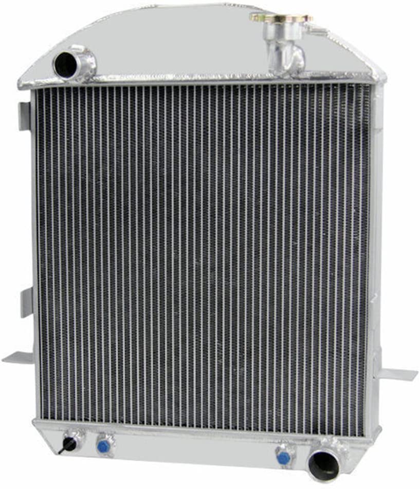 OzCoolingParts 17-27 Model T/TT Series Radiator, 3 Row Core All Aluminum Radiator for 1917-1927 Model T/Model TT/T-Bucket Grill Shells w/Chevy V8 Engine