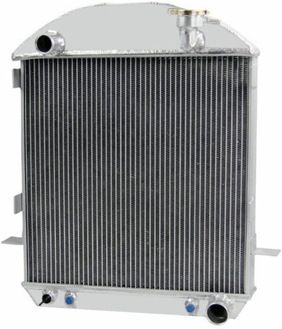 OzCoolingParts 17-27 Model T/TT Series Radiator, 3 Row Core All Aluminum Radiator for 1917-1927 Model T/Model TT/T-Bucket Grill Shells w/Chevy V8 Engine