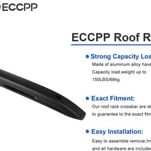 ECCPP Roof Rack Side Rails Luggage Cargo Carrier Roof Side Rails Fit for Jeep Renegade 2015 2016 2017 2018 2019 2020,Black Aluminum Roof Rack Cross Bars Cross Rails