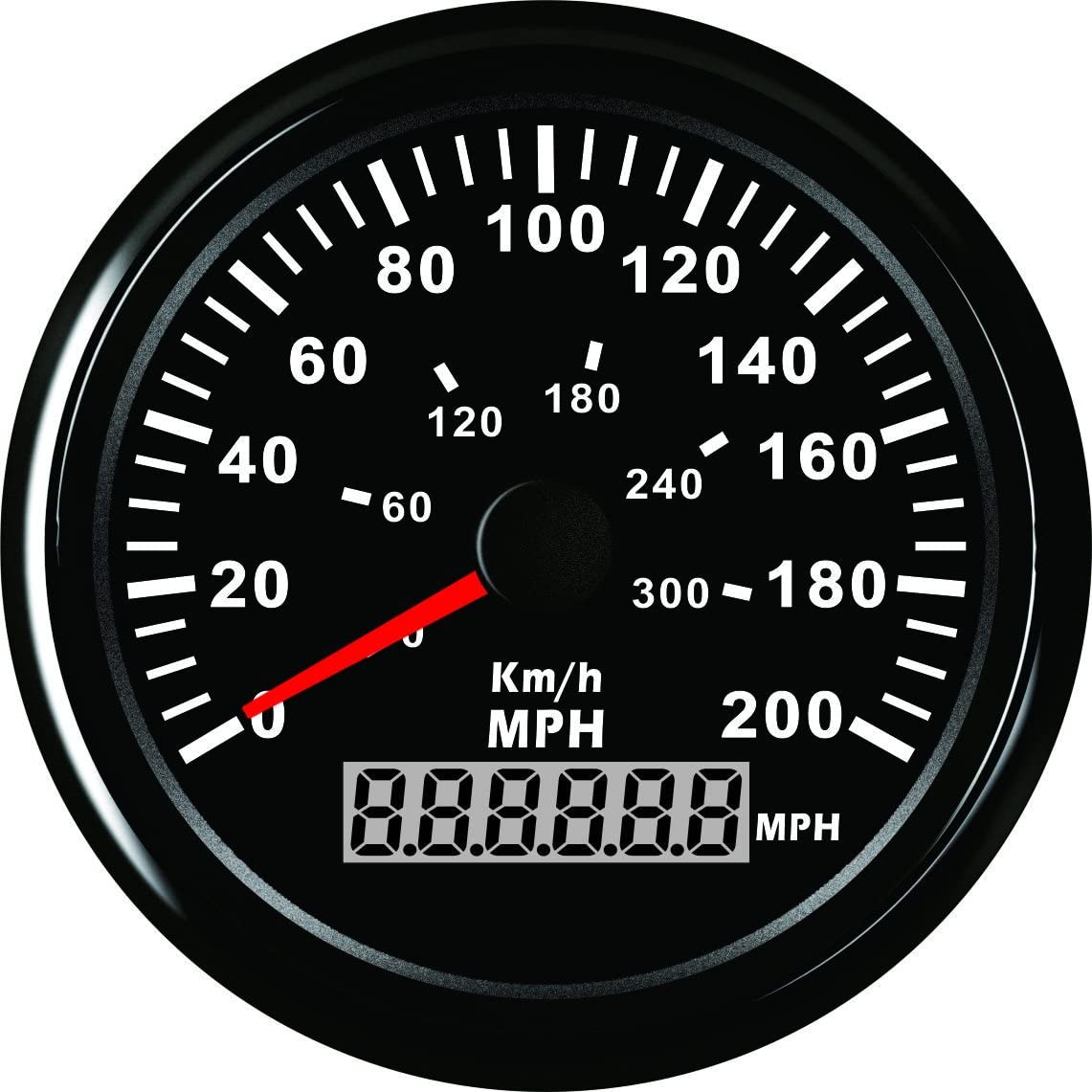 ELING GPS Speedometer Odometer 0-200MPH 0-300KM/H for Car Motorcycle Racing 85mm with Backlight