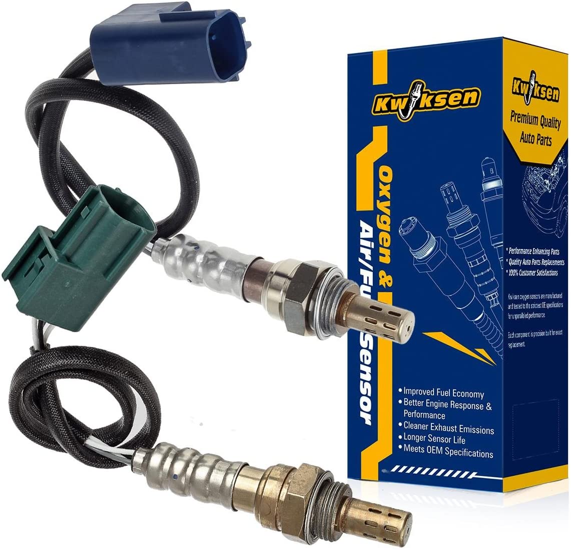 Kwiksen Heated 2Pcs O2 Oxygen Sensor 2 Downstream Left/Right 226A08J100 226902A000 Replacement for Infiniti G35 Nissan 350Z 3.5L 2005-2006