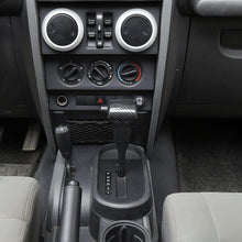 Car Gear Shift Knob Cover Trim Interior Accessories for Jeep Wrangler JK JKU 2007-2010 (Carbon Fiber Grain)