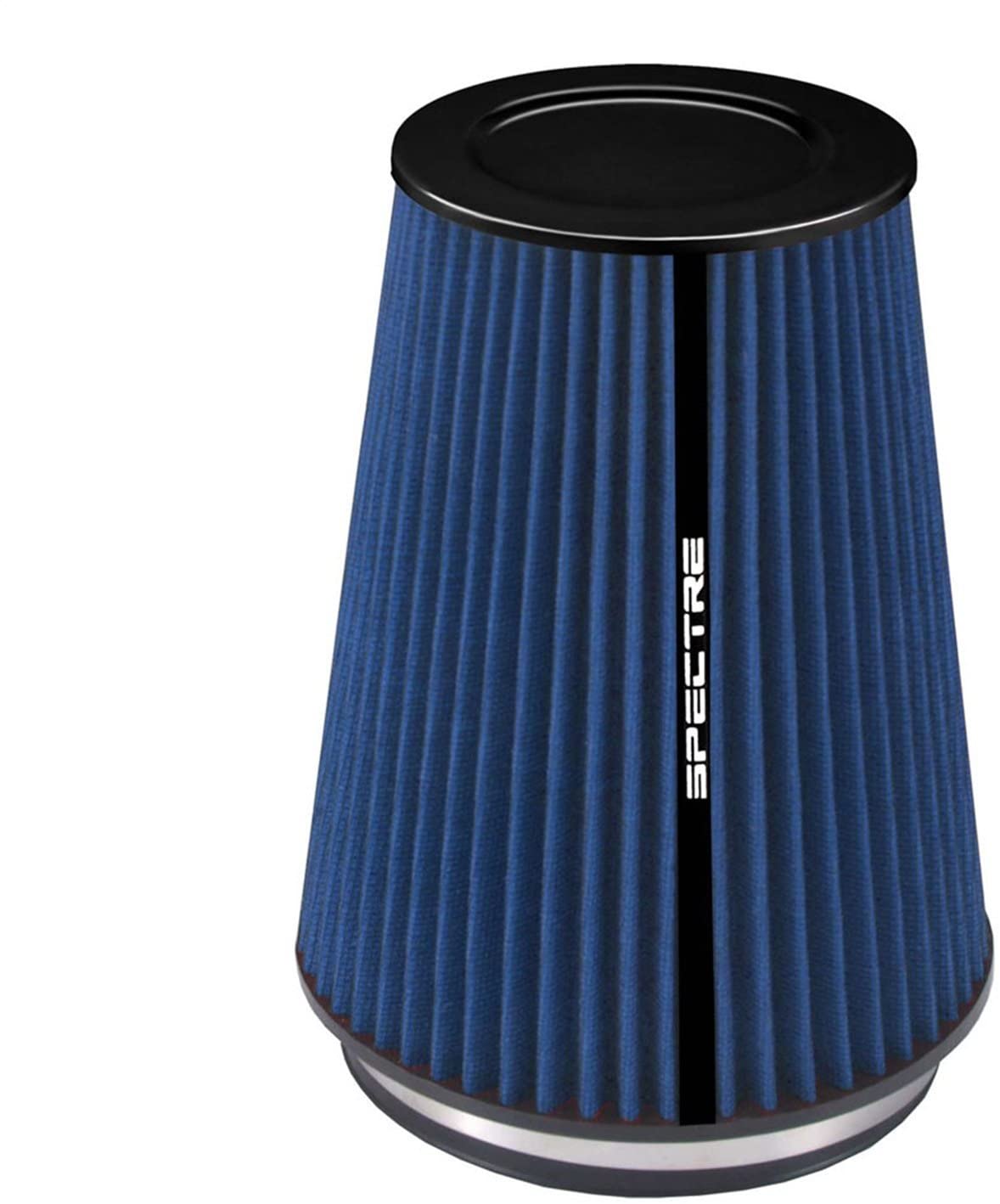 Spectre Universal Clamp-On Air Filter: High Performance, Washable Filter: Round Tapered; 6 in (152 mm) Flange ID; 10.25 in (260 mm) Height; 7.719 in (196 mm) Base; 5.219 in (133 mm) Top, SPE-HPR0881B