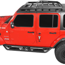 Hooke Road Top Roof Rack Basket Cargo Carrier Crossbar Compatible with Jeep Wrangler JL 2018-2021 | Gladiator JT 2020 2021 2/4 Doors