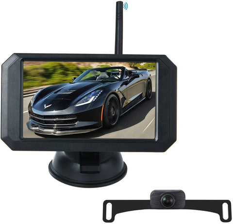 1080P HD Digital Wireless Backup Camera System 5 Inch IP68 Waterproof Color Monitor kit Hitch Rear View