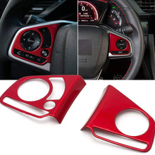 Xotic Tech Red Interior Gear Shift Knob Cover Decorative Trim for Honda Civic 10th Gen 2016 2017 2018 2019 2020 Automatic Transmission