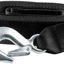 CarBole Trailer Winch Strap 2" x 20' with Safety Snap Hook 10000 lbs Black