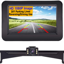 Yakry Y11 HD 1080P Vehicle Backup Camera with 4.3 Inch Monitor One Wire Kit for Reverse/Rear View License Plate Reverse Camera for Cars,SUVs,Pickups IP69 Waterproof Night Vision Guide Lines DIY
