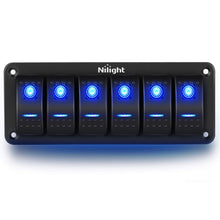 Nilight 50098R 6Pin Heavy Duty Rocker Toggle 15A 250V 20A 125V DPDT 6 Pin ON/Off/ON Switch Metal Bat Waterproof Boot Cap Cover-5 Pack, 2 Years Warranty