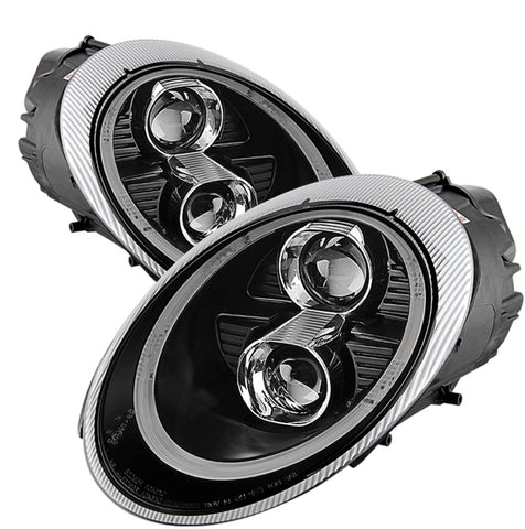 Spyder Auto PRO-YD-P99705-HID-DRL-BK Porsche 911 LED Halo Projector Headlight